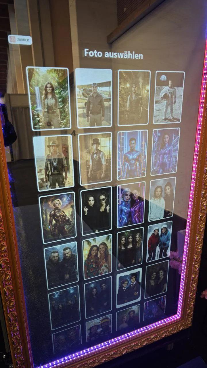AI Fotobox Templates Auswahl