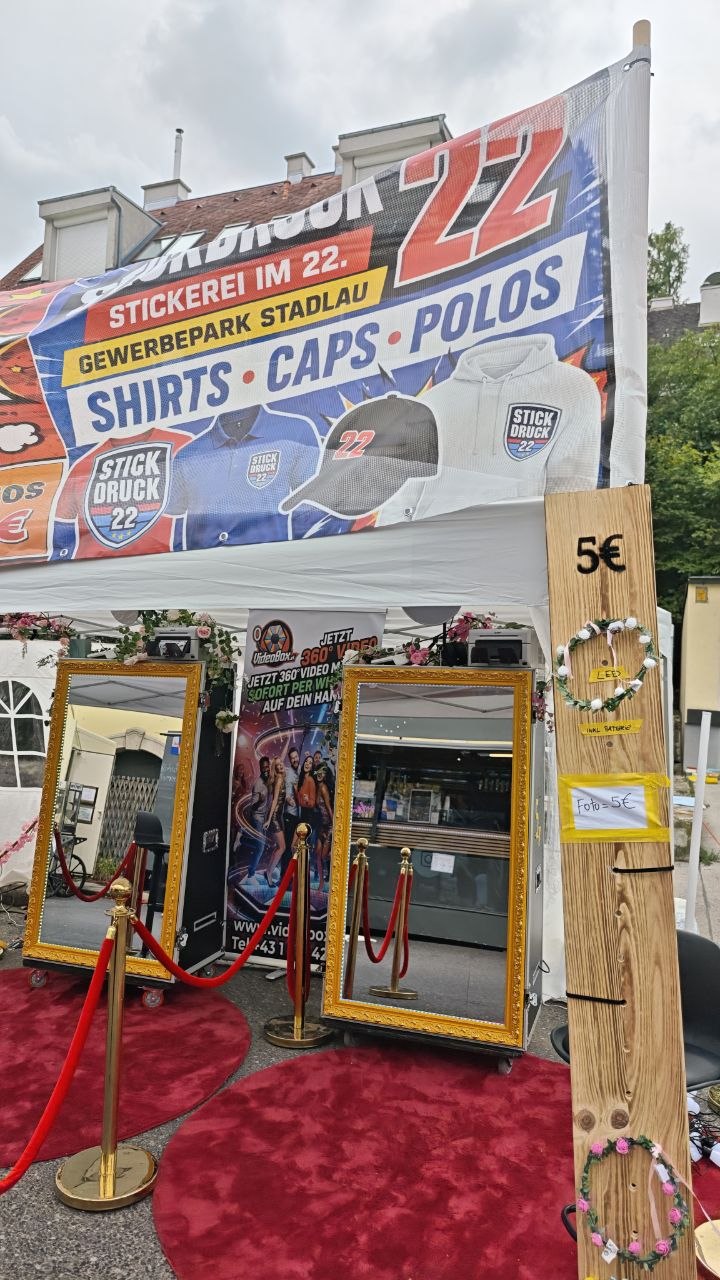 Spiegel Fotobox als Eventstand in Wien